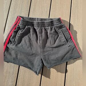 Brandy Melville Black Shorts with Red Stripes